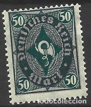 Sellos: ALEMANIA REICH - REP&Uacute;BLICA DE WEIMAR - 1922 - INFLACI&Oacute;N - 50 MARCOS - MNH