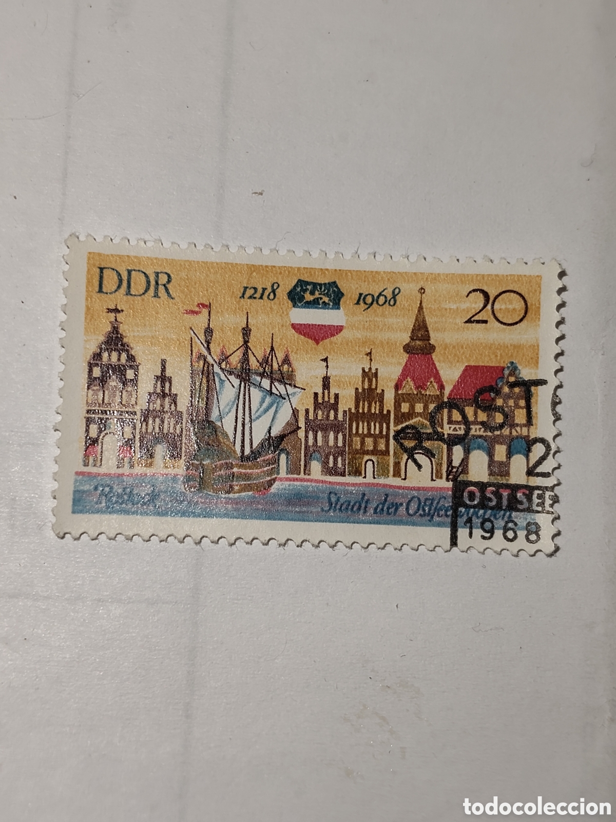 Sellos: Sello de la DDR 750 aniversario de la ciudad dem Rostock 1968