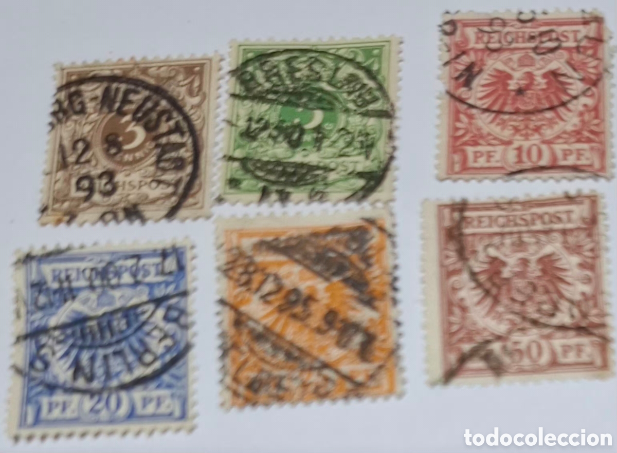 Sellos: 6 sellos (serie de 7, falta el de 2p) Alemania 1989/1900