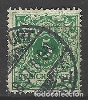 Sellos: ALEMANIA - IMPERIO - 1889 - 5 PFENNIG - MI: 46aa (valor de catal. 45,- &euro;) - SELLADO