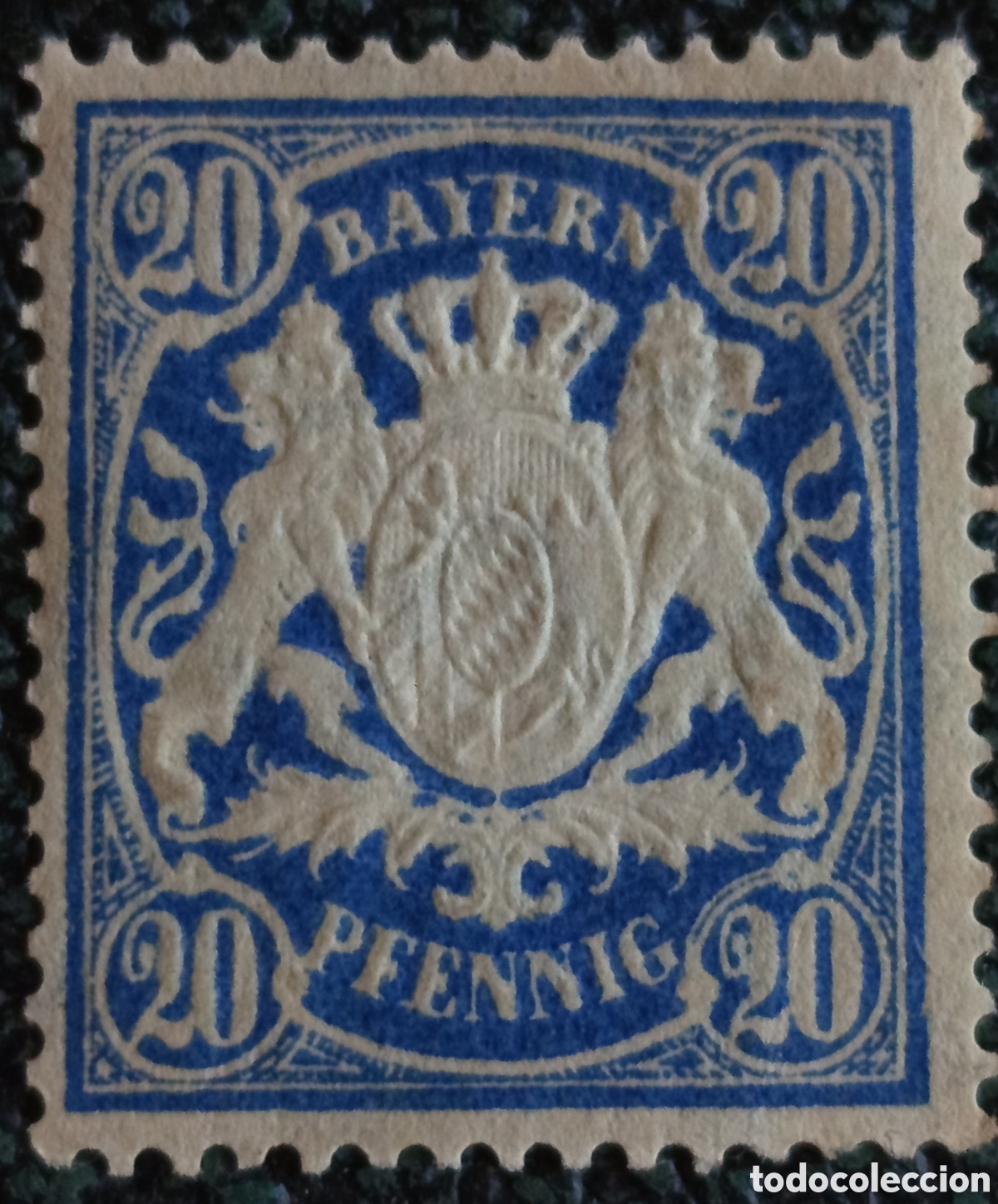 Sellos: Sello Baviera 1888 Escudo de Armas 10 Pf Relieve Reverso Michel 56 / 62 - Nuevo MNH