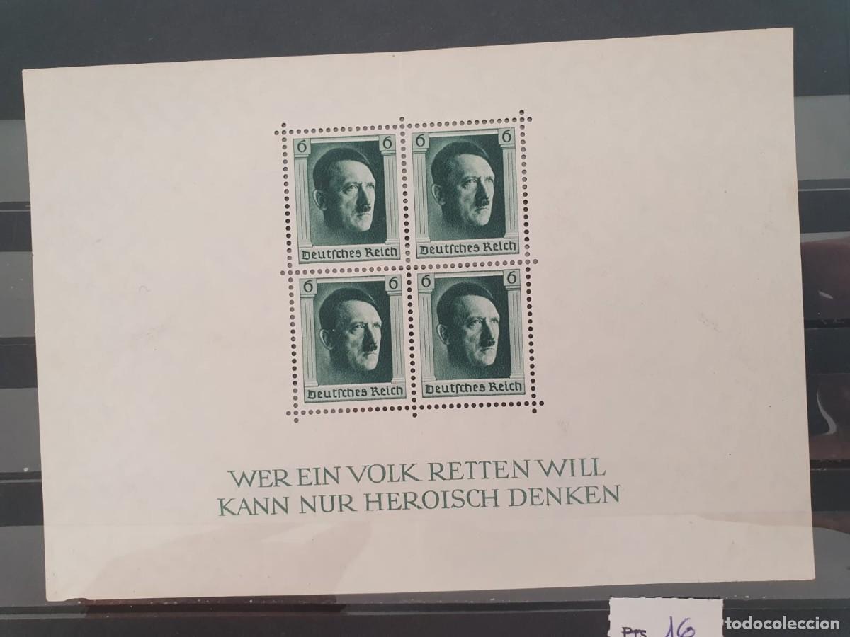 Sellos: ALEMANIA IMPERIO REICH 1937 HOJA BLOQUE YVERT HB 8 ** HITLER