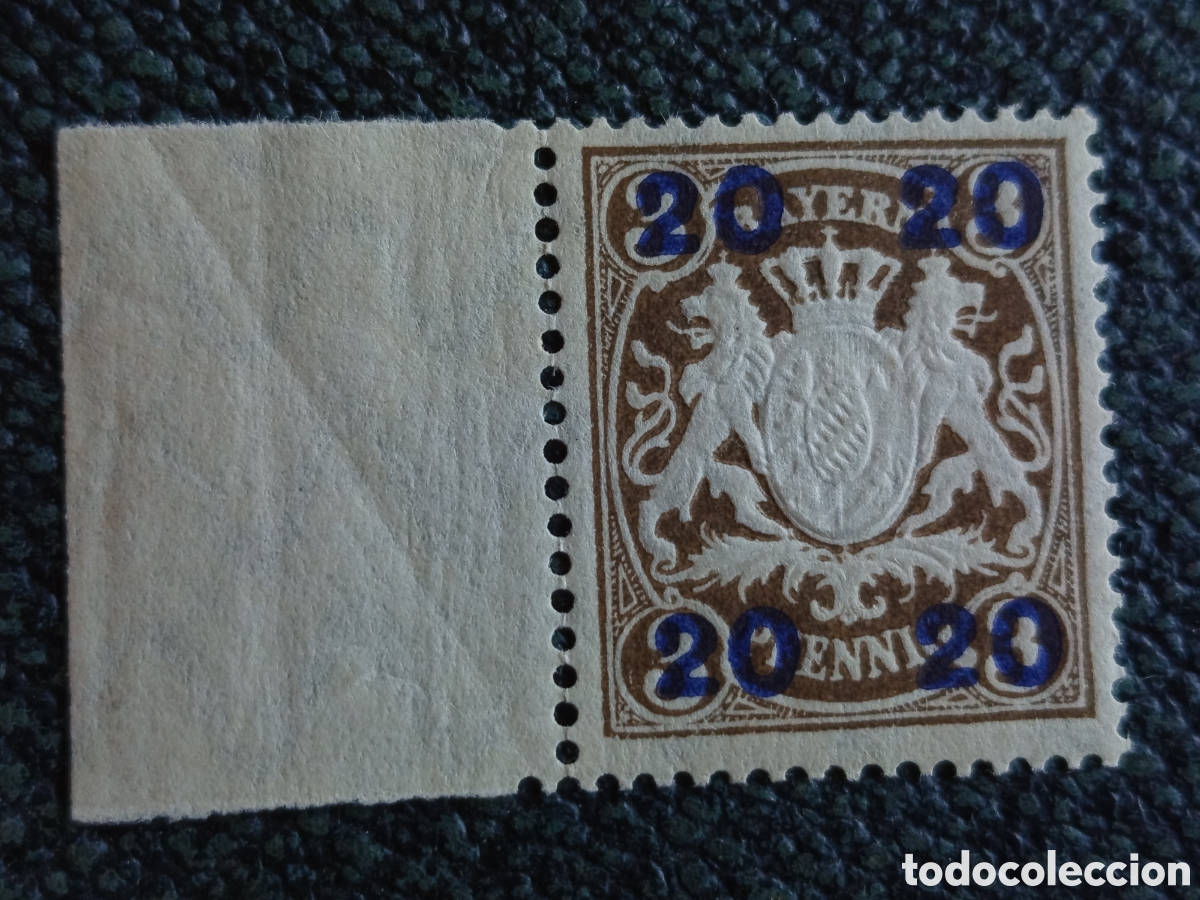 Sellos: Sello Baviera 1920 Escudo Armas Sobreimpreso 20 Pf En 3 Pf - Cat. Michel 177