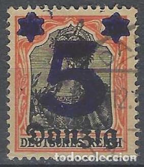 Sellos: DANZIG 1920 - GERMANIA, SOBRECARGADO 5/30 ROJO/NEGRO - USADO