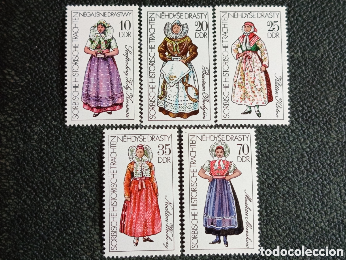 Sellos: Lote Sellos DDR Alemania 1977 Trajes Sorabos Serie Completa - Michel 2210/14 mnh