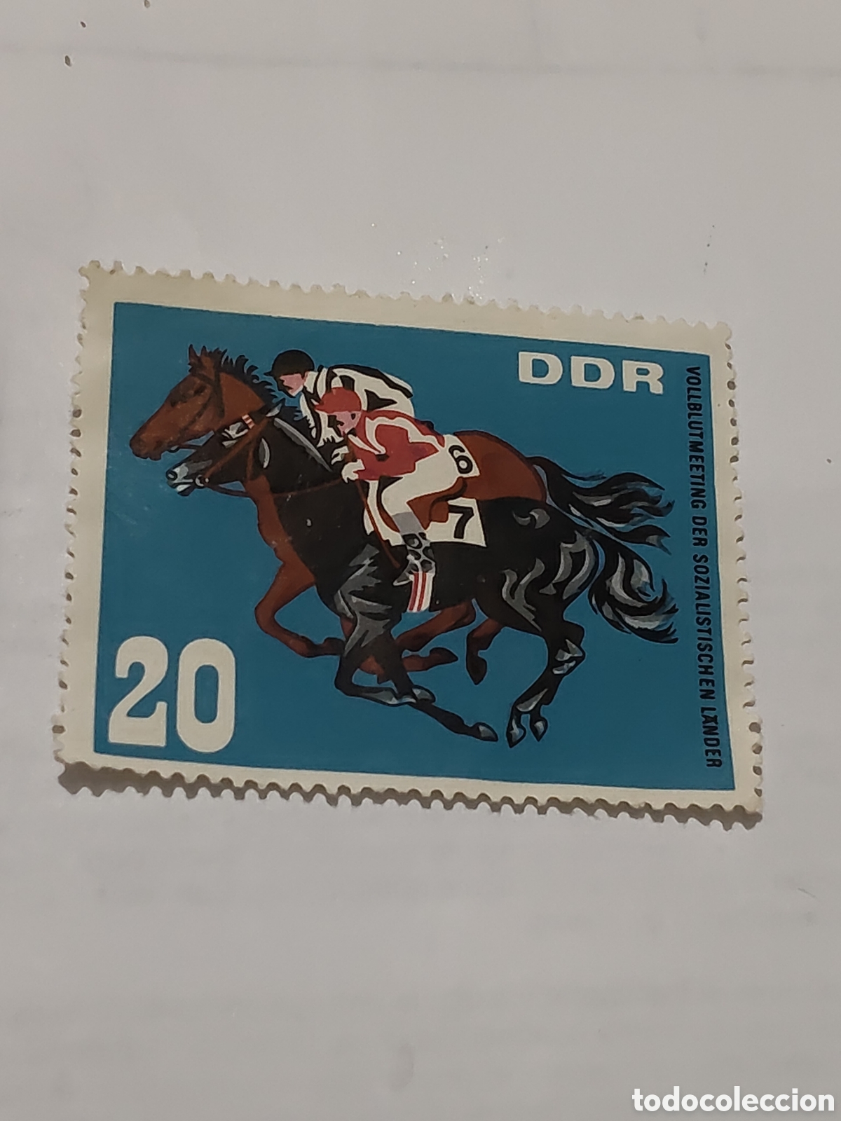 Briefmarken: Sello de la DDR encuentro de caballos pura sangre 1967