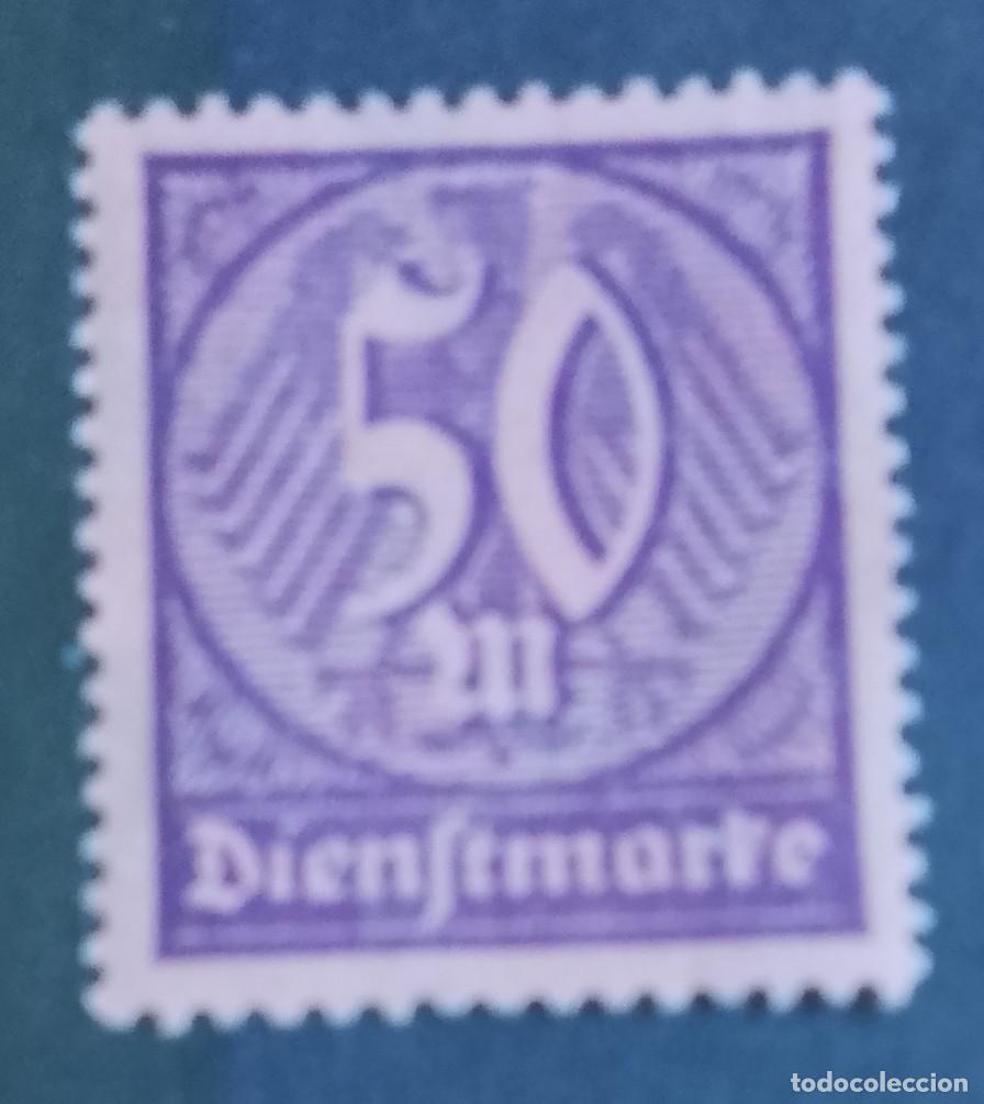 Sellos: ALEMANIA - DIENSTMARKE - V/F 50 M - NUMERAL - VER DESCRIPCI&Oacute;N