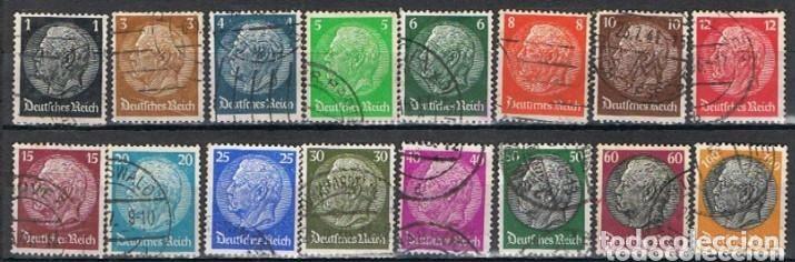 Sellos: ALEMANIA - TERCER REICH // YVERT 483 a 498 // 1932-33 ... USADOS