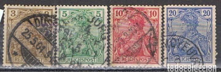 Sellos: ALEMANIA - IMPERIO // YVERT 52, 53, 54, 55 // 1900 ... USADOS
