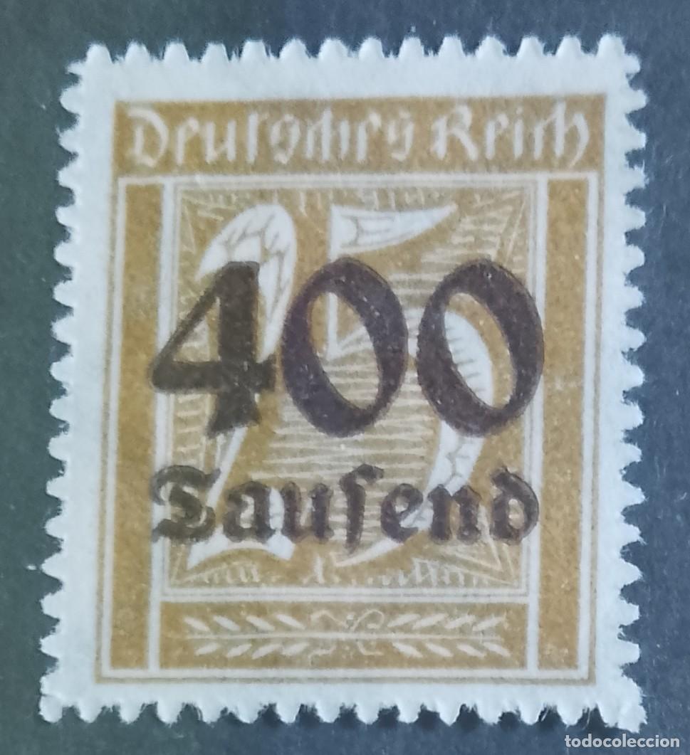 Sellos: ALEMANIA, DEUTSCHES REICH - V/F 25, NUMERAL, SELLO REP&Uacute;BLICA WEIMAR - SUPERPUESTO - VER DESCRIPCI&Oacute;N