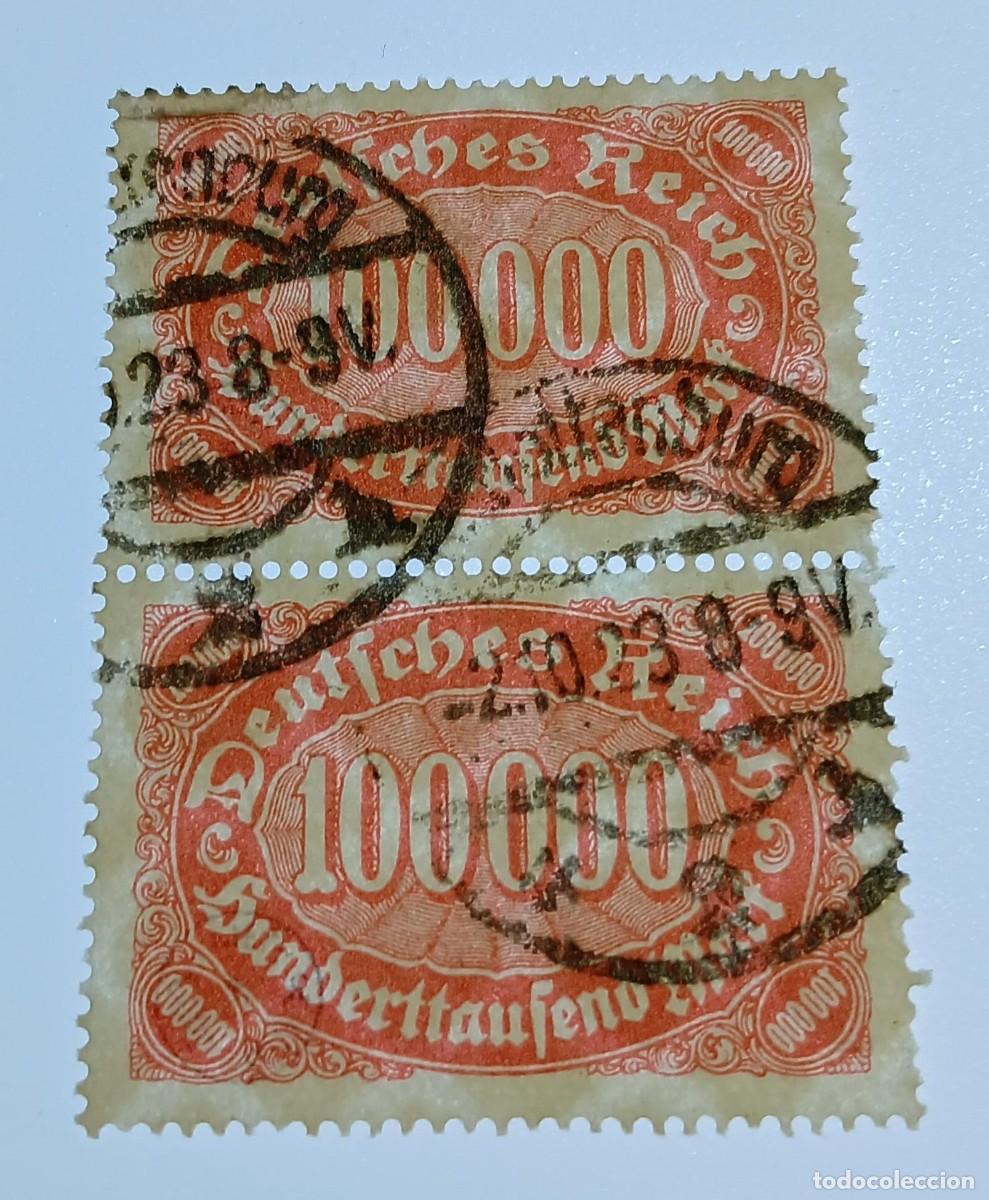 Sellos: Alemania 1923 M257 pareja Firmado inflaBerl&iacute;n