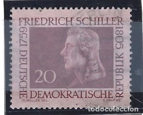 Sellos: ALEMANIA ORIENTAL - 1959 - FRIEDERICH SCHILLER - MI: 734 - SELLADO
