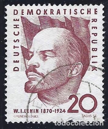 Sellos: ALEMANIA ORIENTAL - 1960 - 90&ordm; ANIVERSARIO DEL NACIMIENTO DE LENIN - MI: 762 - YV: 476 - SELLADO