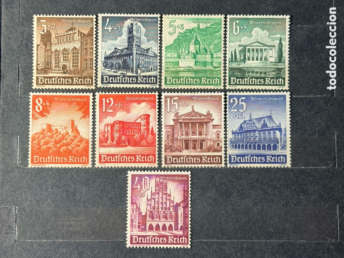 Sellos: Alemania. Deutsches Reich. 1940. Mi 751/759. Nuevos */**