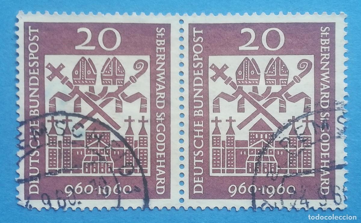 Sellos: Milenario de los arzobispos san Bernard y san Godehard. Bloque de 2. Ivert 209. Usado.