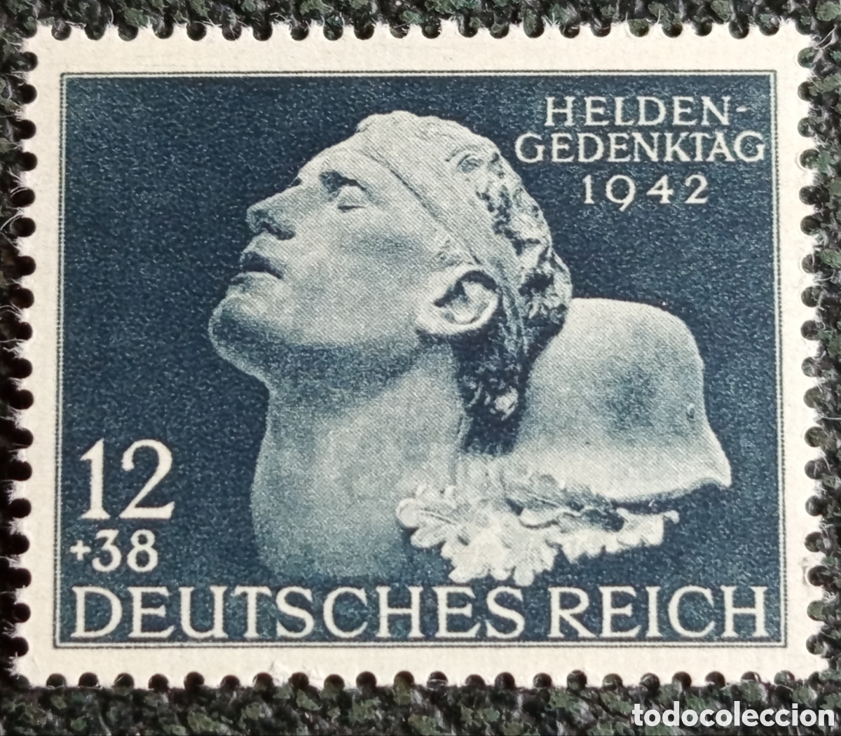 Sellos: Sello Alemania 1942 Conmemoraci&oacute;n H&eacute;roes 12+38 Pfennig Michel N&uacute;mero 812 MNH