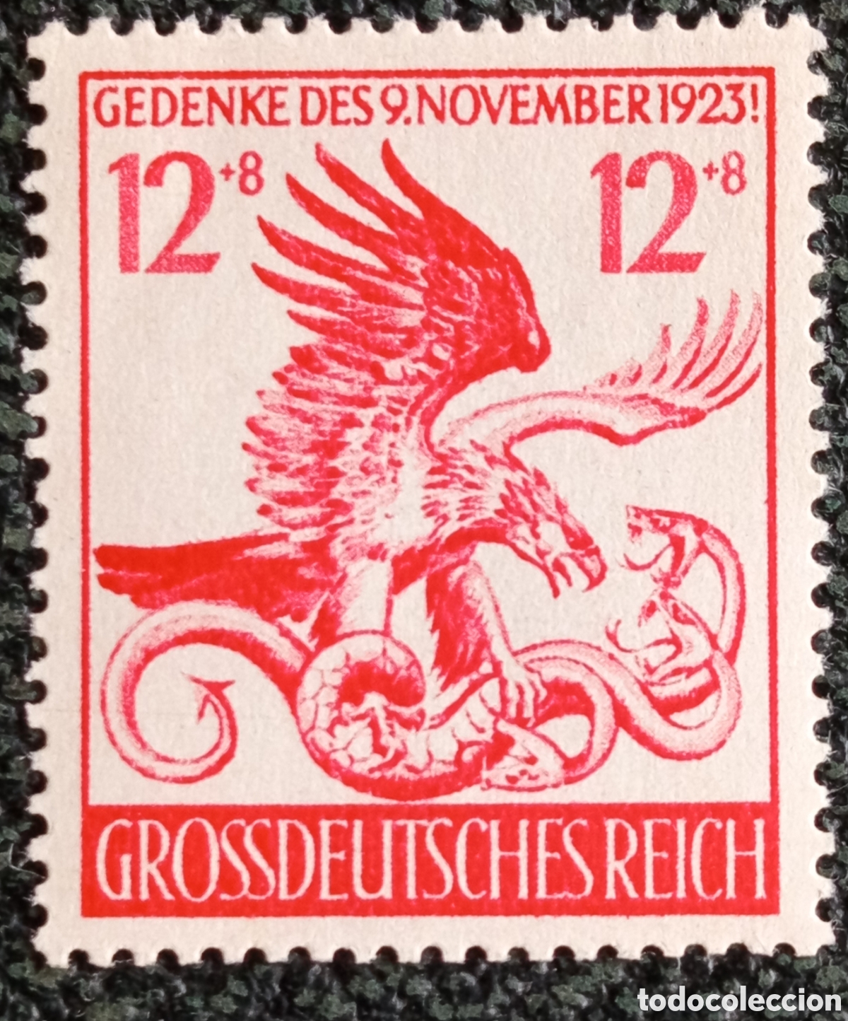 Sellos: Sello Alemania 1944 Putsch de Munich 12+8 Pfennig Reich Michel N&uacute;mero 906 MNH