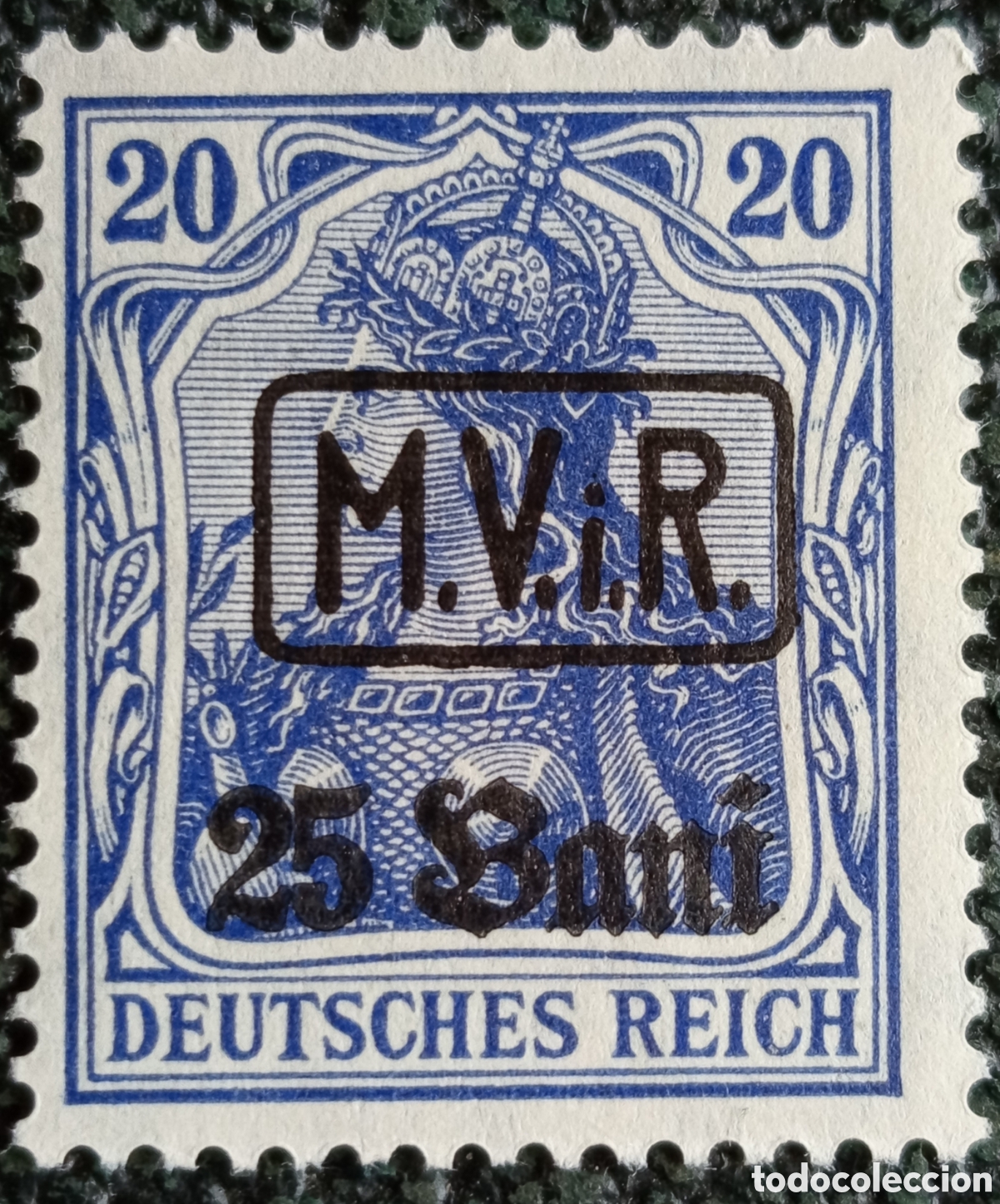 Sellos: Sello Alemania Ocupacion Romania 1917 MVR 25 Bani Germania Michel Numero 2 MNH