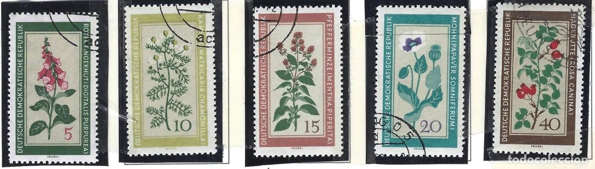 Sellos: ALEMANIA - ORIENTAL - 1960 - PLANTAS AUT&Oacute;CTONAS - MI: 757 - 61 - SELLADOS CON GOMA