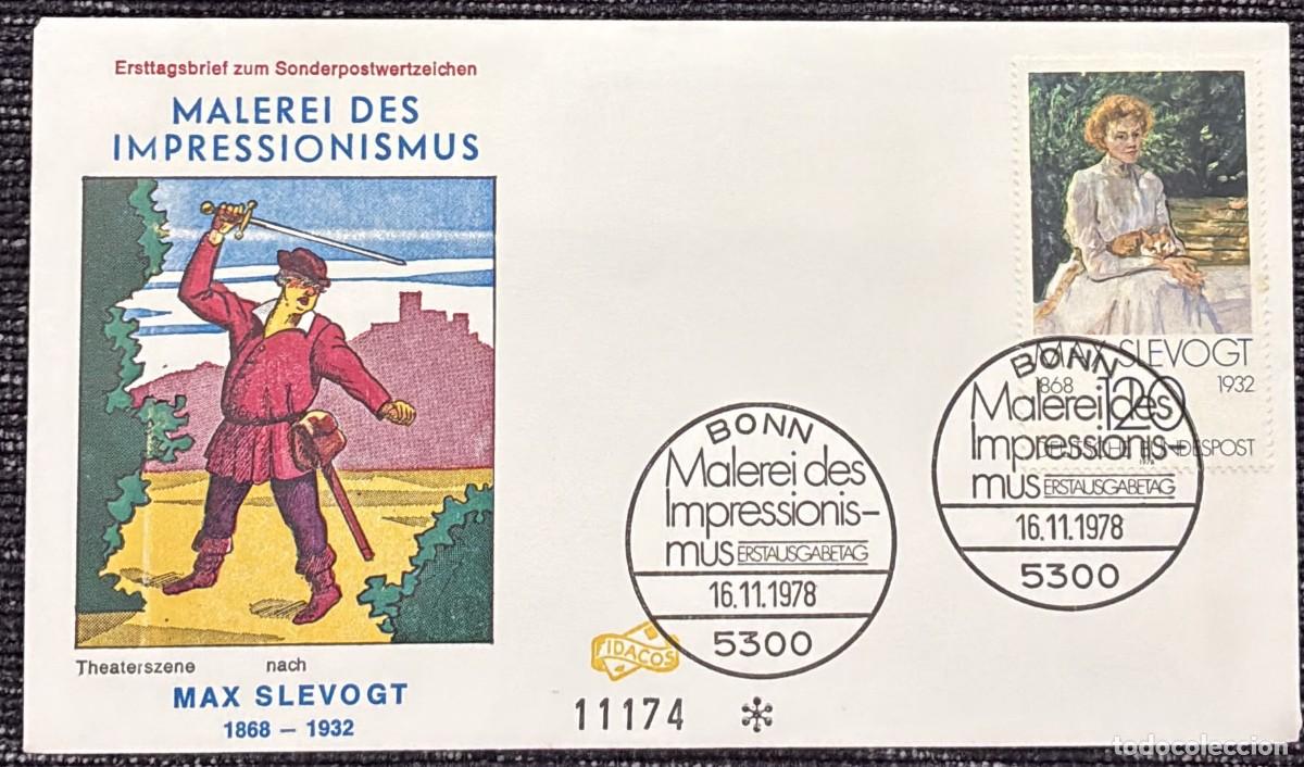 Sellos: TS.)1978, WEST GERMANY, BONN, FIRST DAY COVER, PRE-PRINTED REPRESENTING A THEATRICAL SCENE, STAMP FR