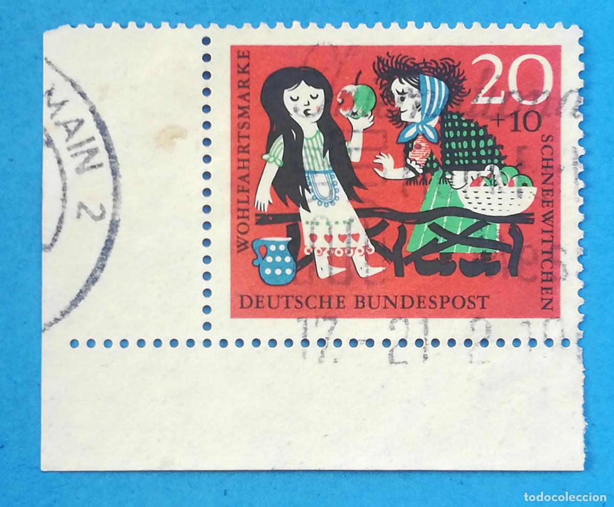 Sellos: Alemania Occidental. Hermanos Grimm. Blancanieves. Michel MiNr. 387.