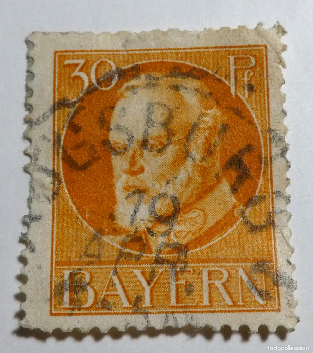 Sellos: Sello de Alemania, Baviera,Rey Luis III, 30 Pfennig 1914