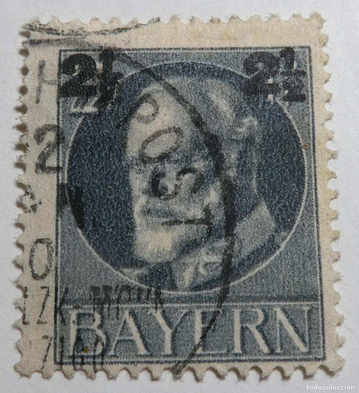 Sellos: Sello de Alemania, Baviera,Rey Luis III, 2 1/2 Pfennig 1914