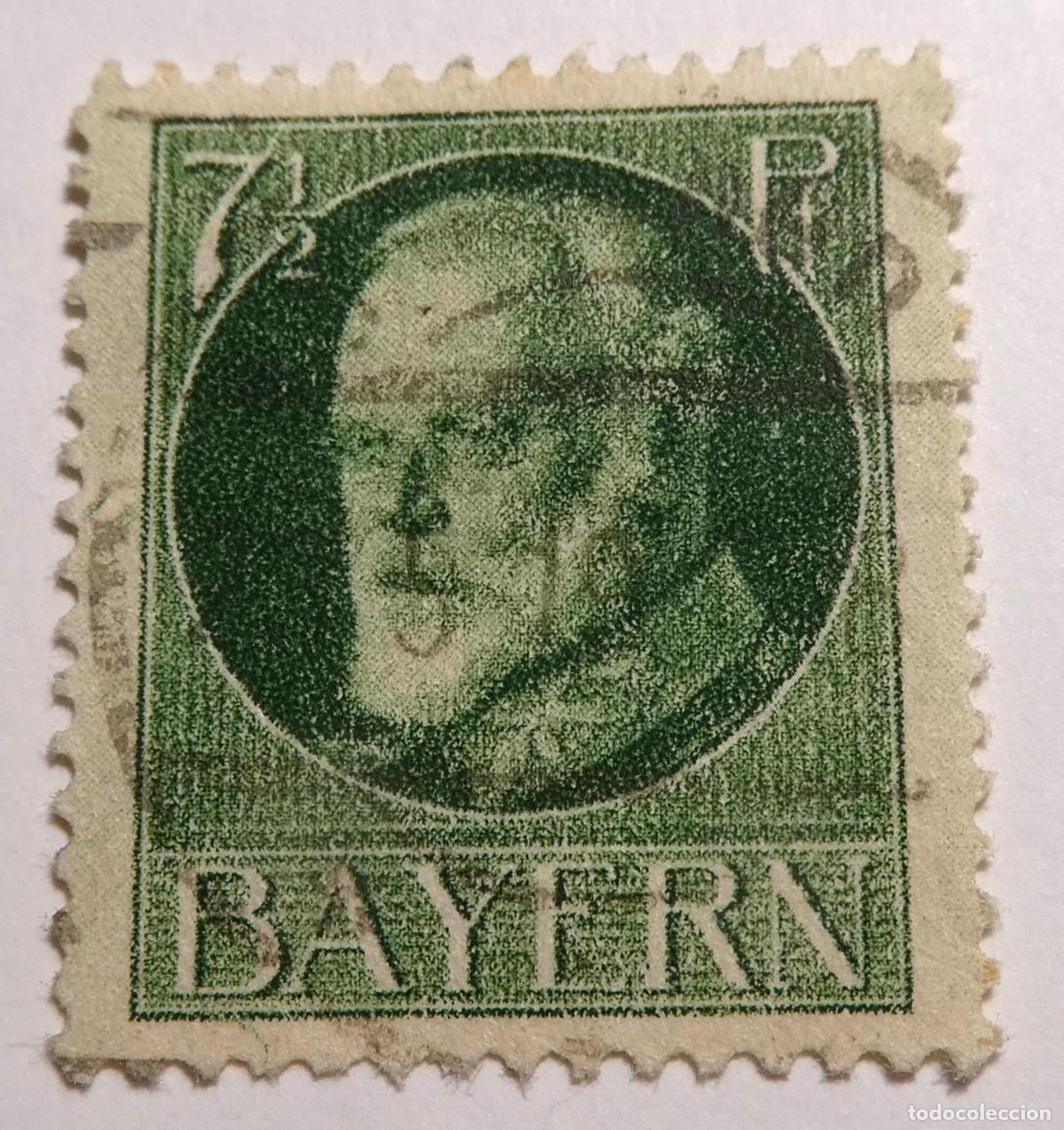Sellos: Sello de Alemania, Baviera,Rey Luis III, 7 1/2 Pfennig 1914