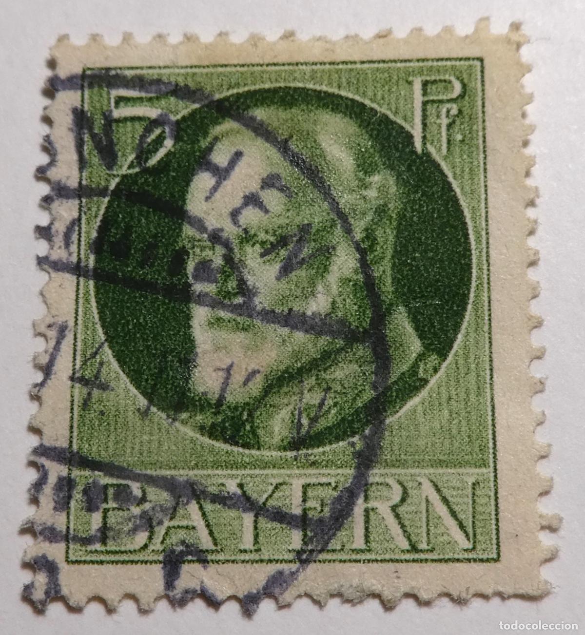 Sellos: Sello de Alemania, Baviera,Rey Luis III, 5 Pfennig 1914