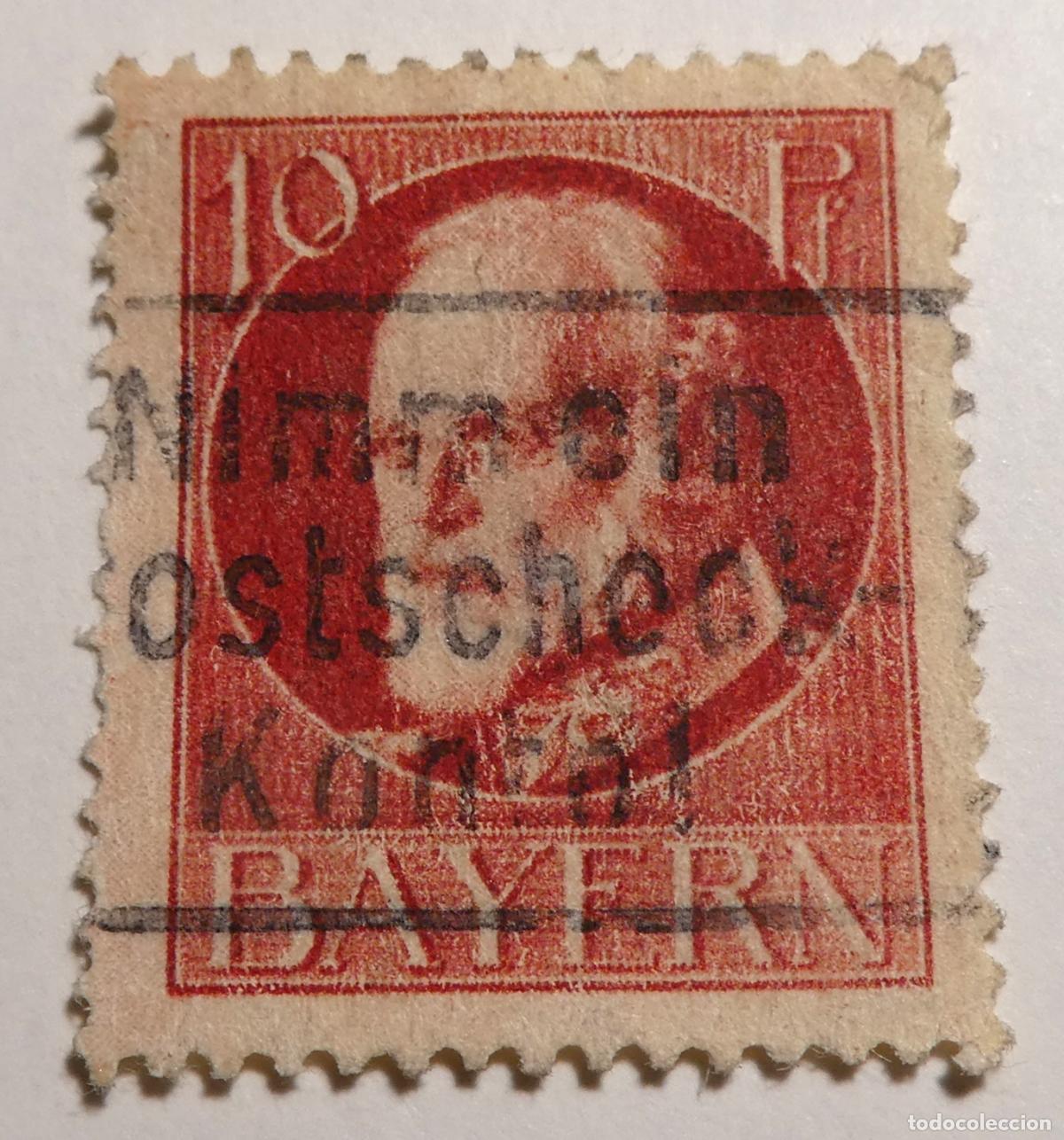 Sellos: Sello de Alemania, Baviera,Rey Luis III, 10 Pfennig 1914