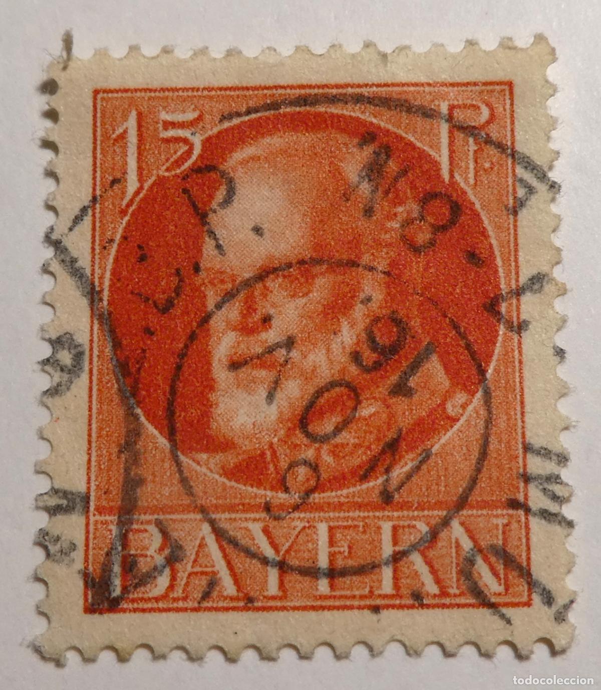 Sellos: Sello de Alemania, Baviera,Rey Luis III, 15 Pfennig 1914