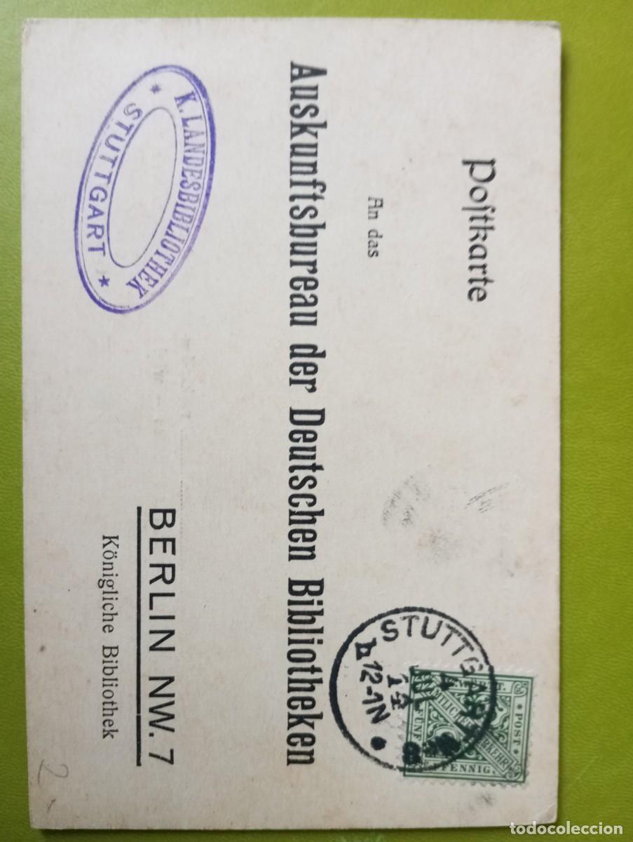 Sellos: ALEMANIA, WURTTENBERG, 1914, POSTKARTE COMERCIAL