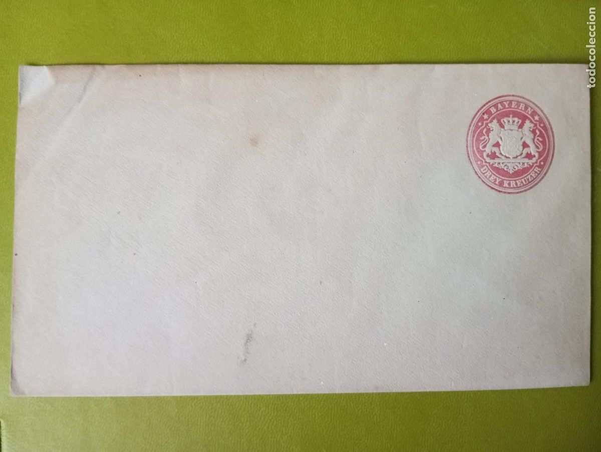 Sellos: ALEMANIA, BAVIERA, 1874, SOBRE ENTERO POSTAL, MICHEL U 3