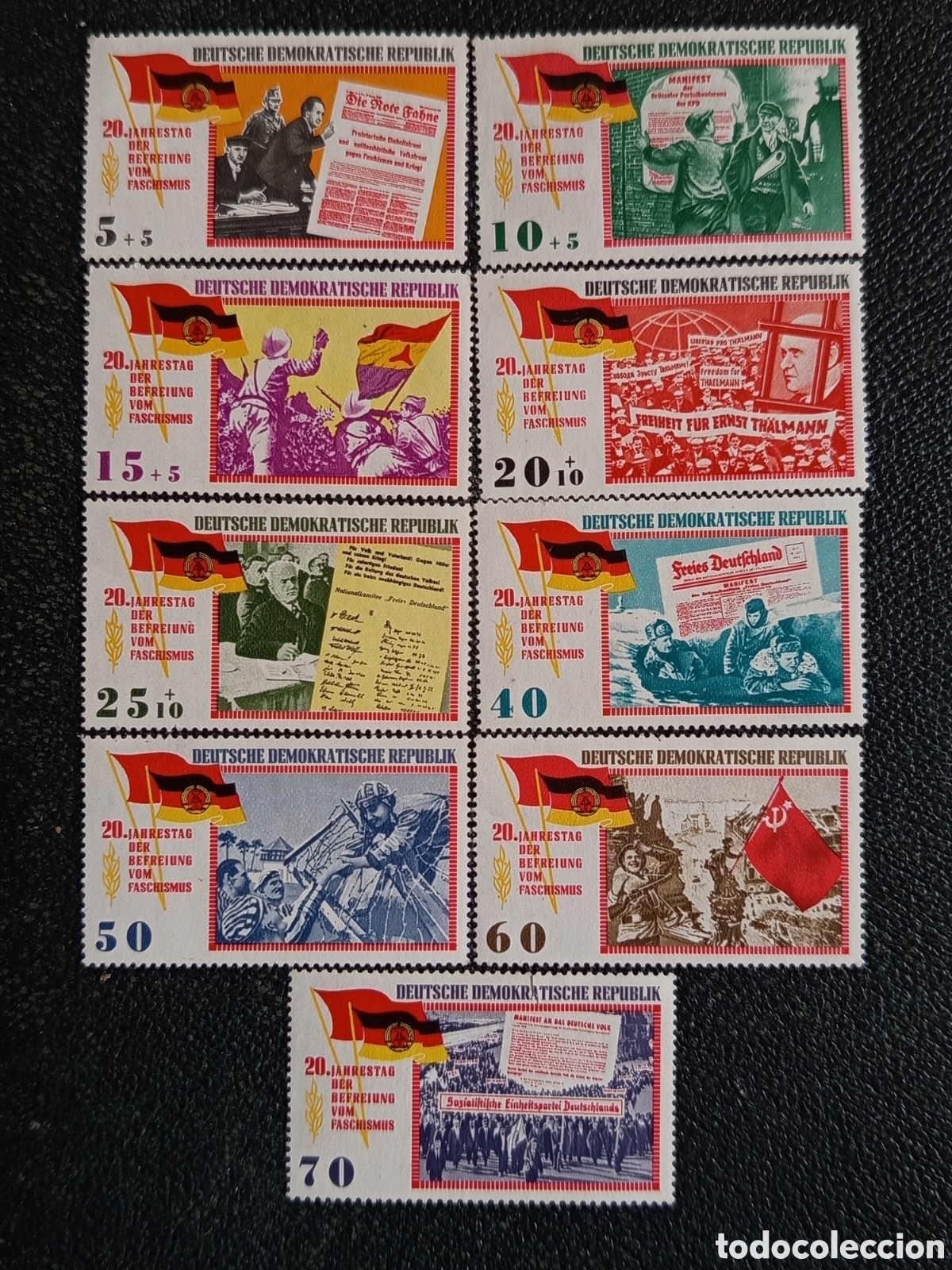Sellos: Serie Completa Sellos Alemania Oriental DDR 1965 Michel 1102-1110 MH