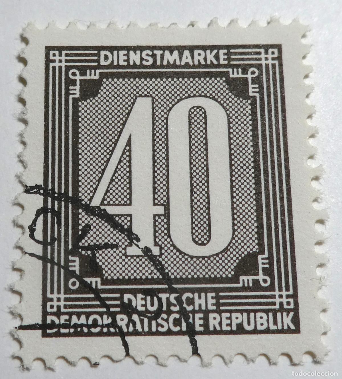 Sellos: Sello postal de la Rep&uacute;blica Democr&aacute;tica Alemana RDA 40 Pfennig 1956