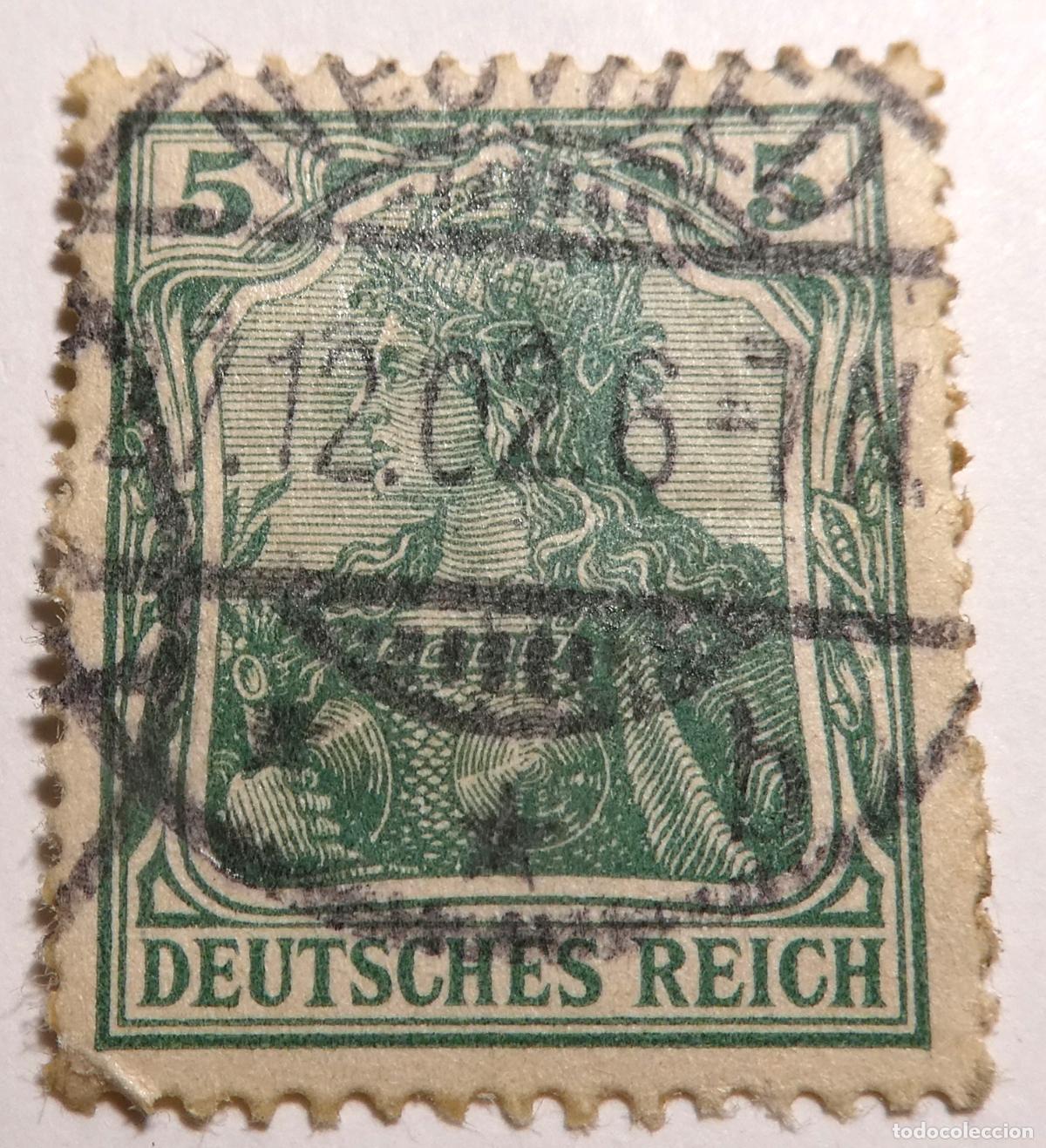 Sellos: Sello postal de Alemania Deutsches Reich 5 Pfennig 1901