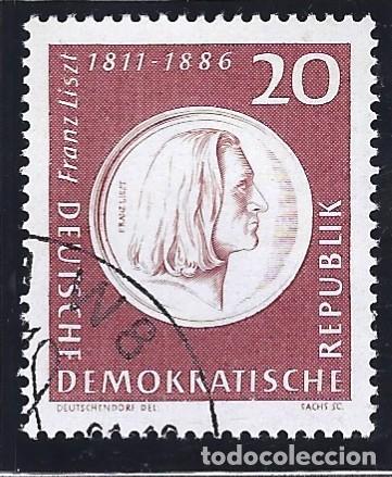 Sellos: ALEMANIA ORIENTAL - RDA - DDR - 1961 - FRANZ LISZT - MI: 859 - SELLADO