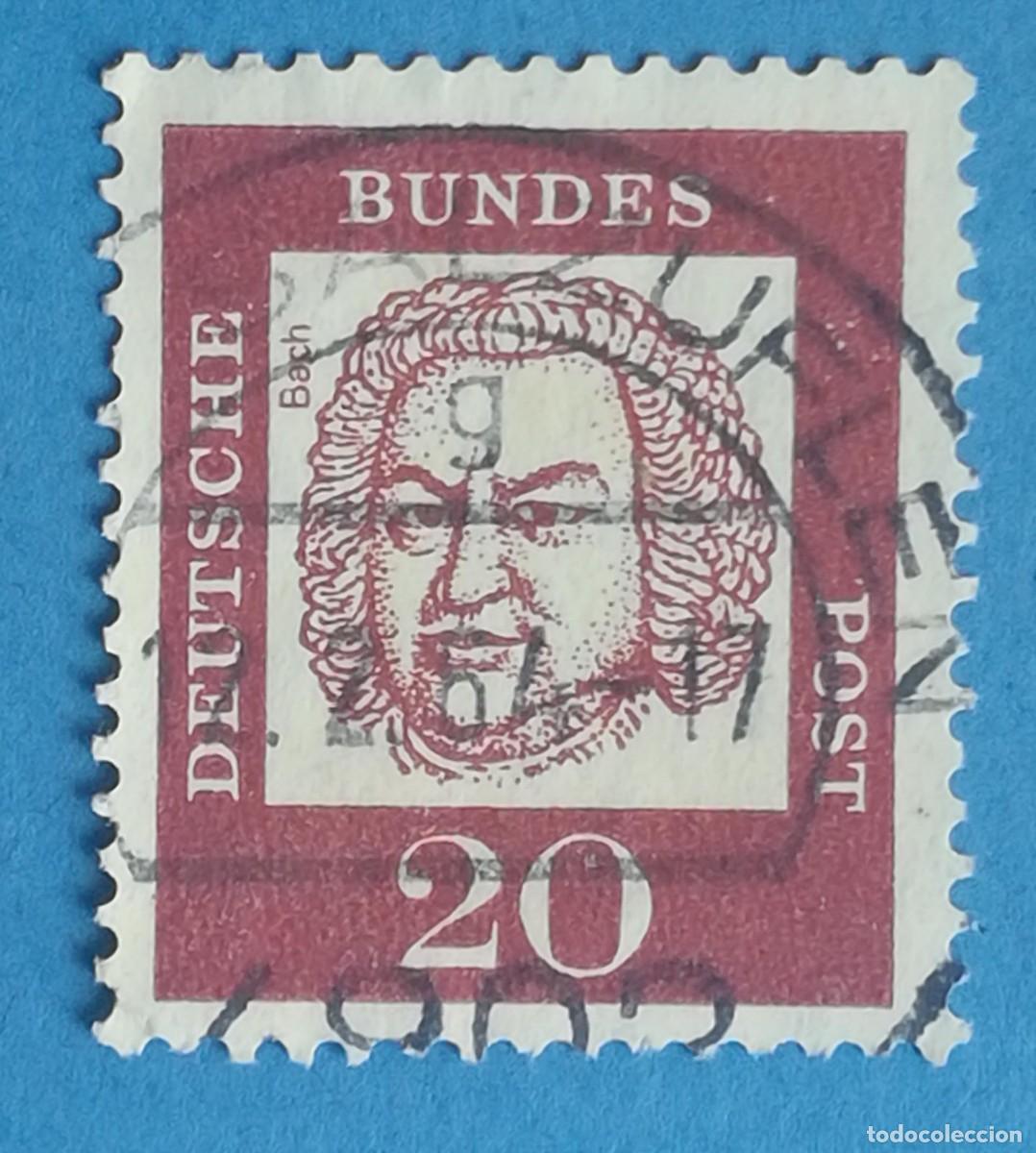 Sellos: Serie Alemanes Famosos. Johann Sebastian Bach. 20 p.