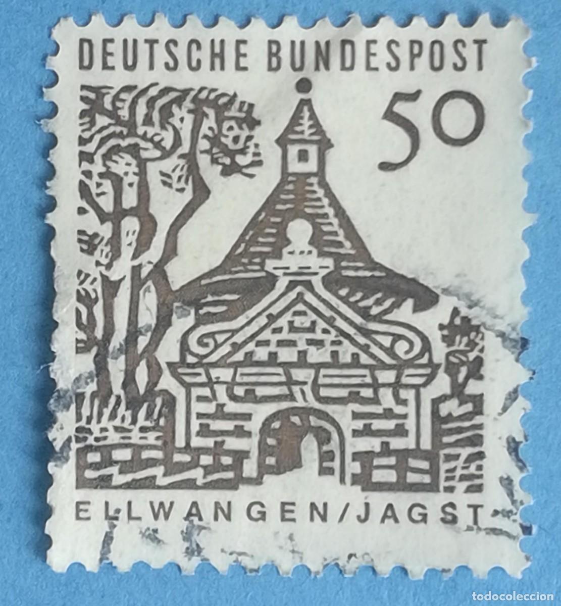Sellos: Alemania Federal. Puerta del castillo de Ellwangen. Yvert 326.