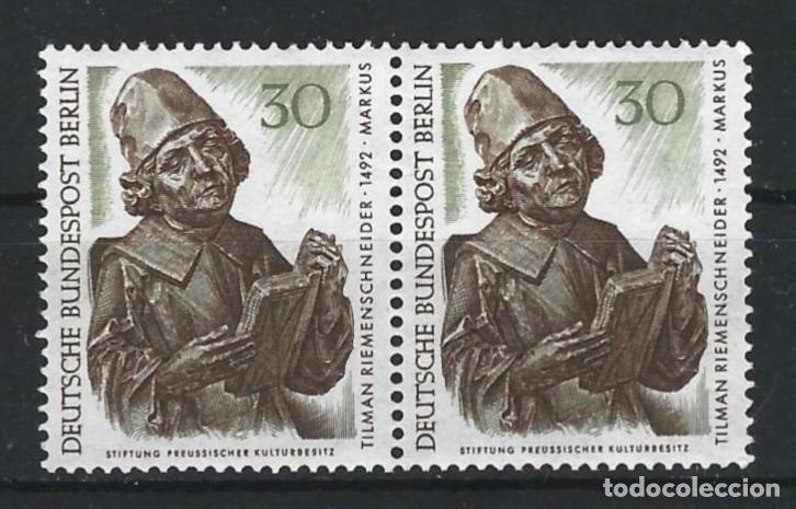 Sellos: ALEMANIA BERL&Iacute;N - 1967 - 30 PFENNIG - EL ESCULTOR TILMANN RIEMENSCHNEIDER - DOBLE MNH