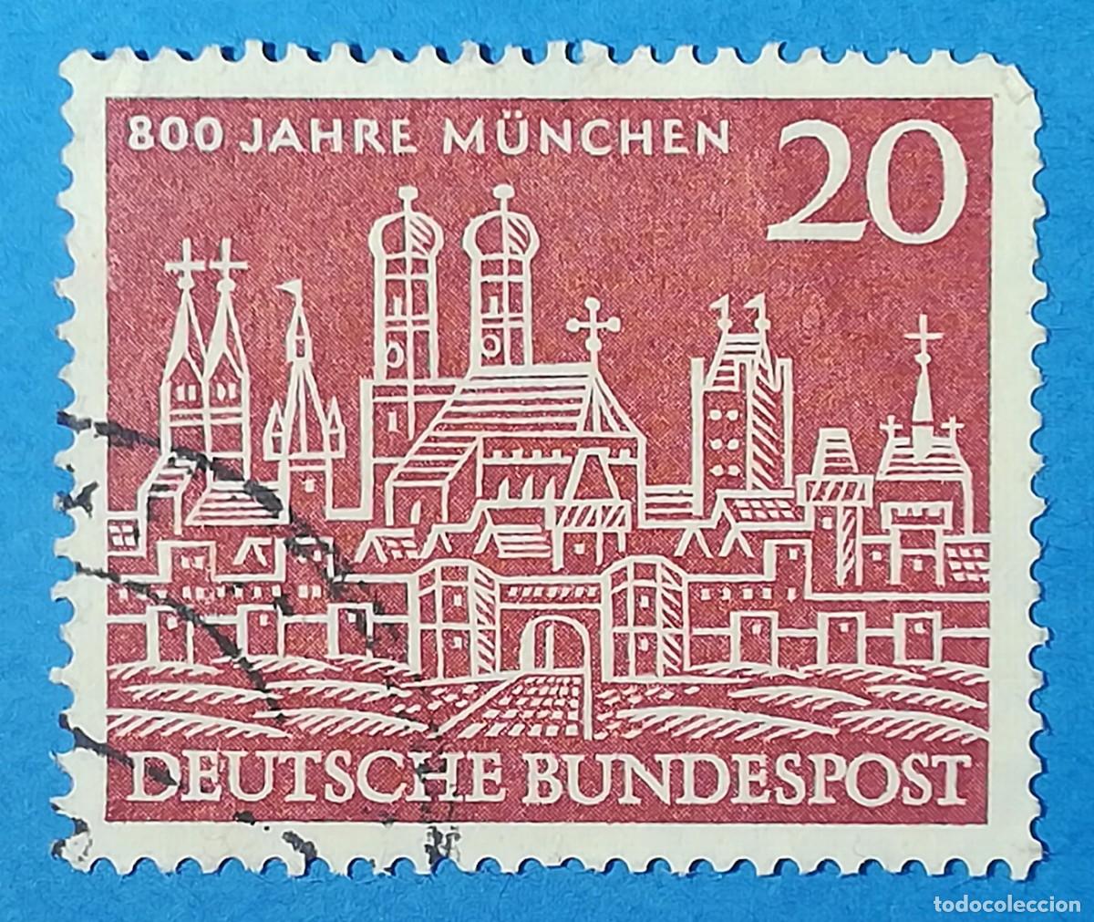 Sellos: Alemania. 800 aniversario de la fundaci&oacute;n de la ciudad de M&uacute;nich. Yvert 160. Michel 289.