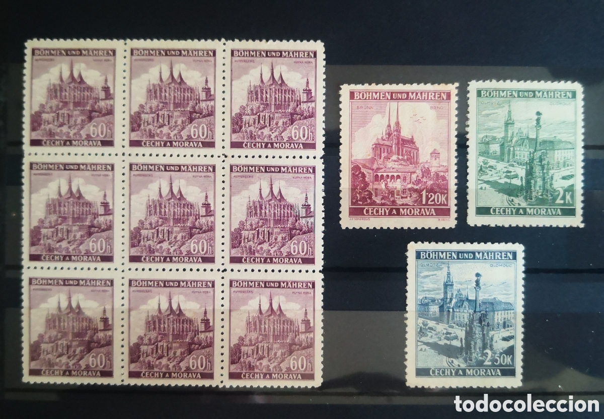 Sellos: Lote sellos Alemania Protectorado de Bohemia y M&auml;hren 1939