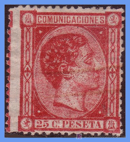 Sellos: 1875 ALFONSO XII N&ordm; 166 (*) - Foto 1