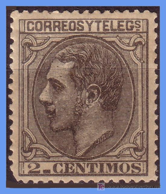 Sellos: 1879 ALFONSO XII, N&ordm; 200 * - Foto 1