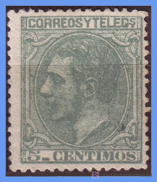 Sellos: 1879 ALFONSO XII, N&ordm; 201 (*) - Foto 1