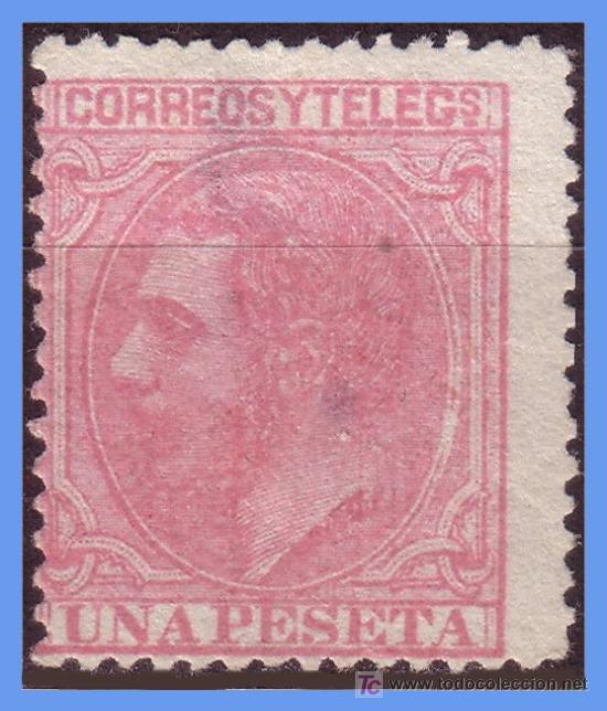 Sellos: 1879 ALFONSO XII, N&ordm; 207 (*) - Foto 1