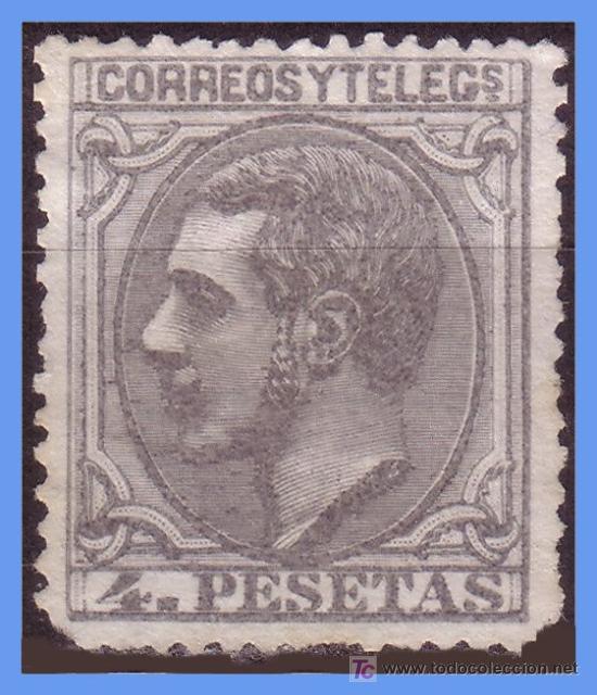 Sellos: 1879 ALFONSO XII, N&ordm; 208 (*) - Foto 1