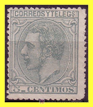 Sellos: 1879 Alfonso XII n&ordm; 201 (*) - Foto 1