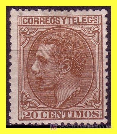 Sellos: 1879 Alfonso XII n&ordm; 203 * - Foto 1
