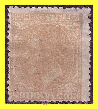 Sellos: 1879 Alfonso XII n&ordm; 206 * - Foto 1